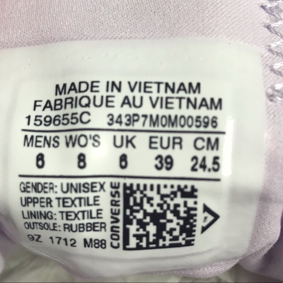 NWT Converse Ctas OX Velvet Barely Grape W AUTHENT - Picture 7 of 7